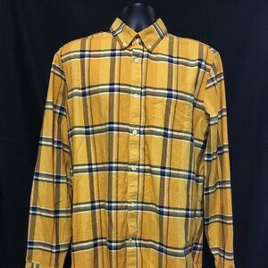 Gap Size LARGE Slim fit Button Down Tartan Plaid Shirt Long Sleeve Cotton